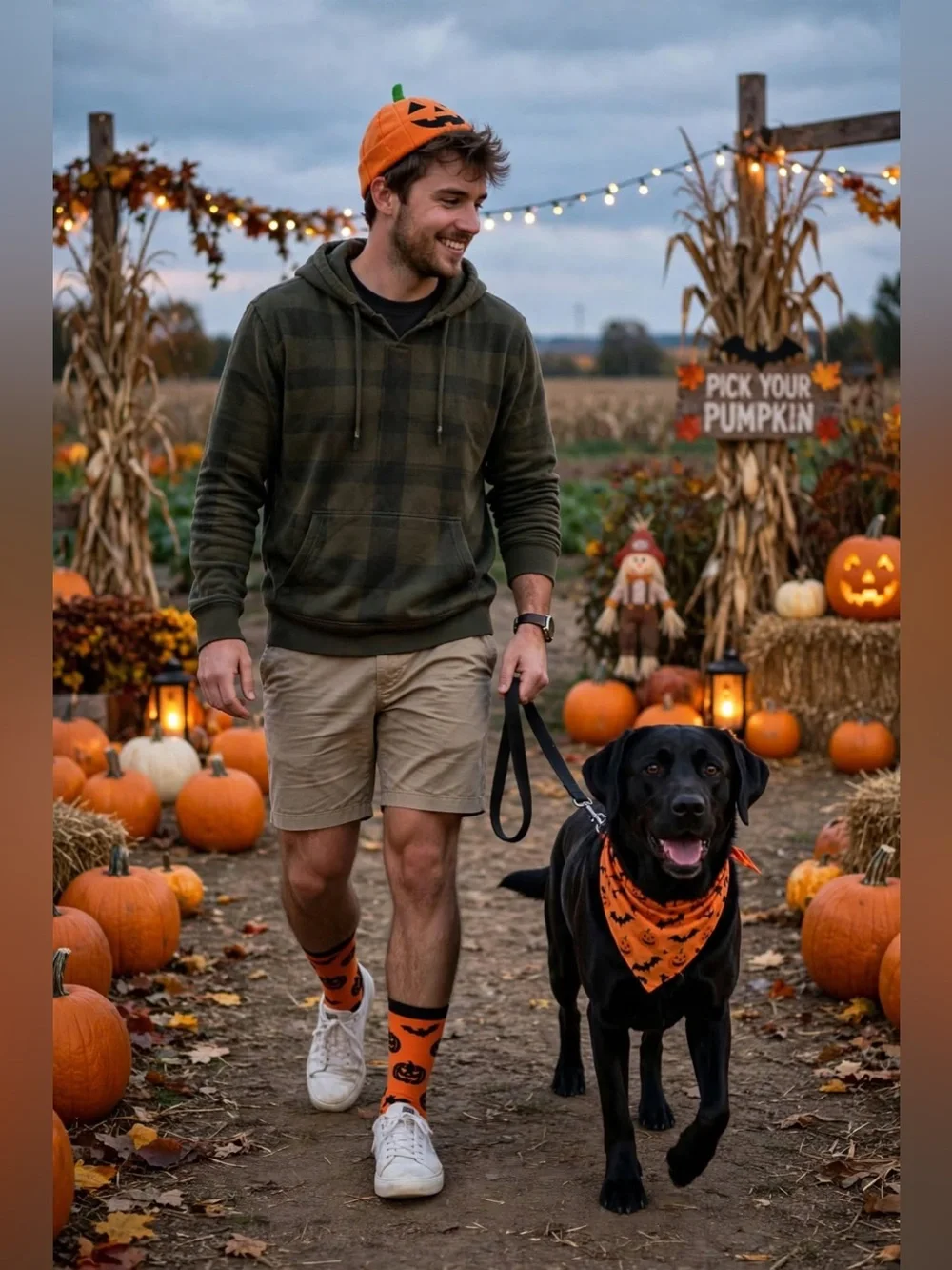 Veachog Halloween Socks - Women & Men Pumpkin and Bat Spooky holiday theme socks